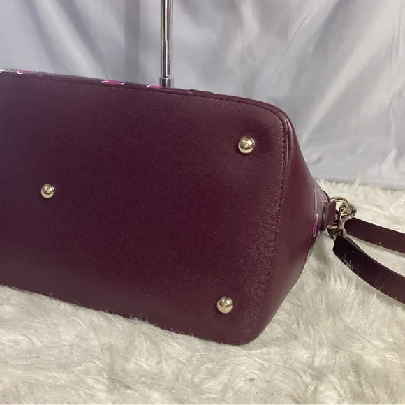 GUCCI Purple Calfskin Heartbeat Print Nice Dome ULTRA RARE Satchel Shoulder Bag - Picture 8 of 15